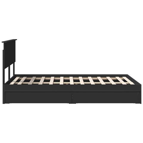 Letto con Contenitore Nero 135 x 190 cm Legno multistrato - Foto 9