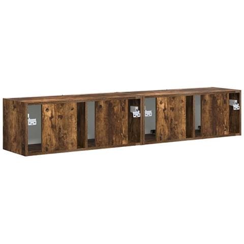 Mobile TV da parete 2 pcs Rovere fumé 60 x 31 x 29.5 cm - Foto 9