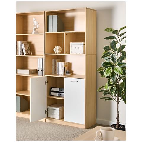 Libreria A 2 Ante Zehna Marrone Chiaro /bianco - Foto 1