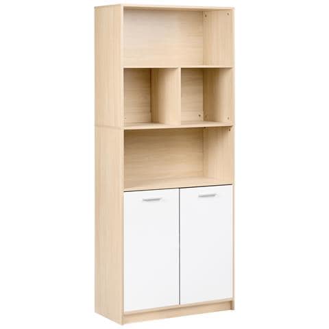 Libreria A 2 Ante Zehna Marrone Chiaro /bianco - Foto 2