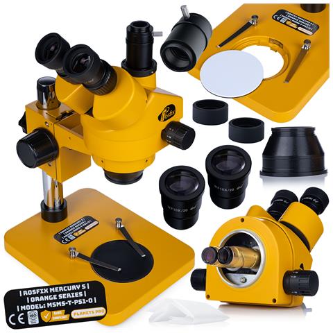 Mikroscopio Trinoculare Mercury S Msms-t-ps1-o - Zoom 7-45x, Illuminazione Led 56d | Ispezione, Saldatura, Servizio Elettronica - Foto 8