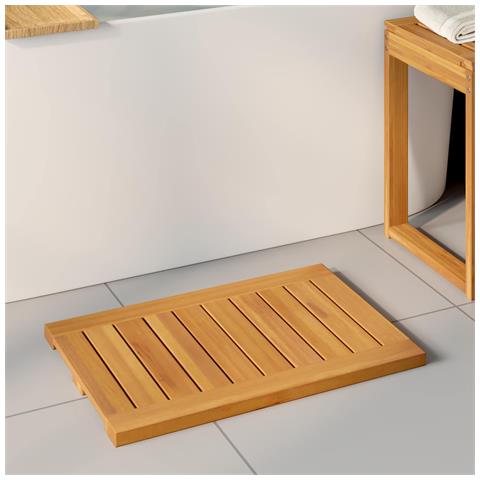 Tappeto da bagno Tinta unita Marrone 60 x 40 cm legno - Foto 2