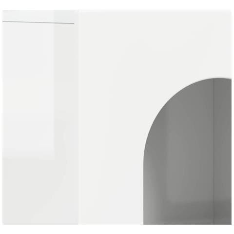Credenza Bianco Lucido 100 x 35 x 59 cm Legno multistrato - Foto 9