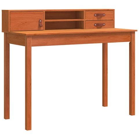 Scrivania con cassetto Marrone cerato 110 x 50 x 93 cm - Foto 1
