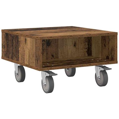 Tavolino con Ruote Legno vecchio 50,5 x 50 x 30 cm - Foto 1