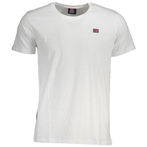 MAGLIETTA DA UOMO A MANICHE CORTE NORVEGIA 1963 BIANCA - Colore: Bianco, Taglia: 2XL - Foto 1