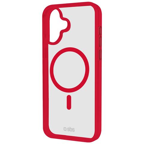 TEMAGCOLIP1661R custodia per cellulare 15,5 cm (6.1") Cover Rosso, Trasparente - Foto 1