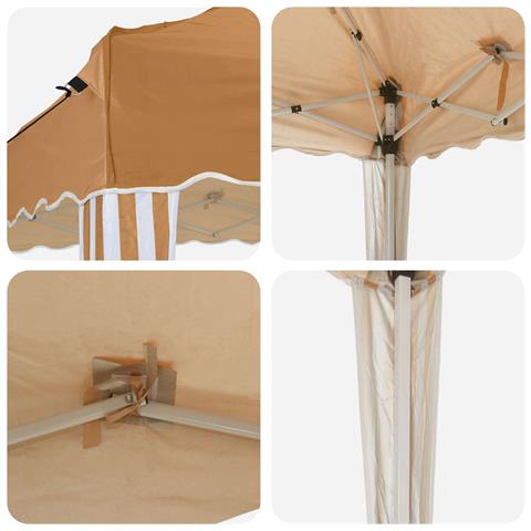 Tenda per feste a pop-up 195 x 195 x 245 cm Beige - Foto 9