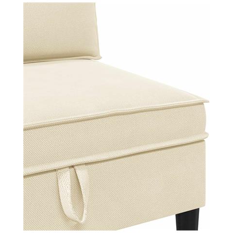 Set di mobili per il soggiorno 4 pcs Crema Tessuto - Foto 8
