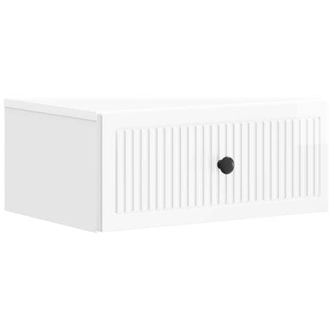 Armadio da Notte con cassetto Bianco Lucido 49 x 34,5 x 20 cm - Foto 1