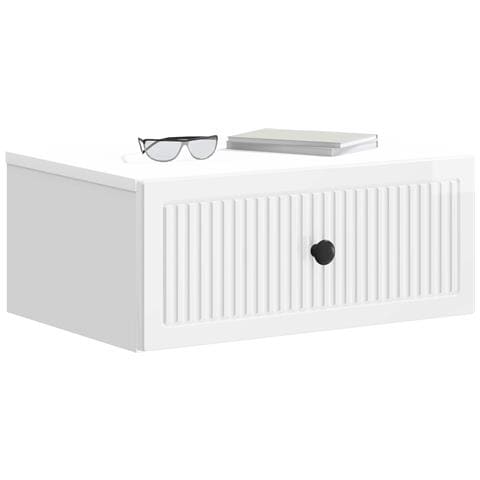 Armadio da Notte con cassetto Bianco Lucido 49 x 34,5 x 20 cm - Foto 2