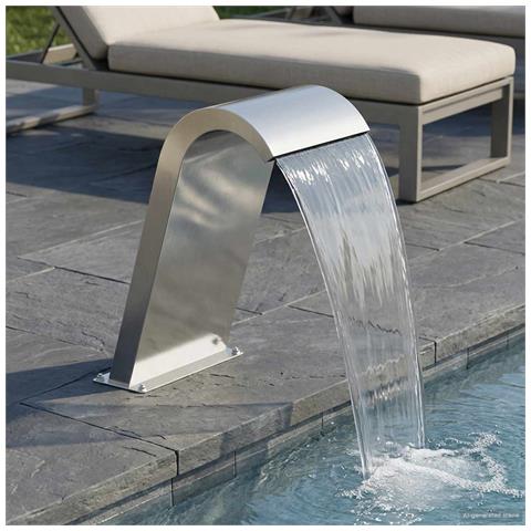 Fontana da Piscina Argento 47 x 31 x 60 cm Acciaio Inox - Foto 2