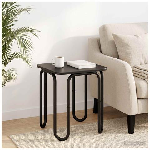Tavolino da salotto Nero 40 x 40 x 45 cm Legno ingegnerizzato - Foto 2