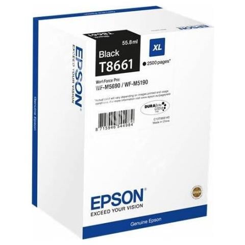 C13T866140 Cartuccia Ink Originale Nera per Epson Epson WF-M 5190 DW Capacità 2500 Pagine  - Foto 2
