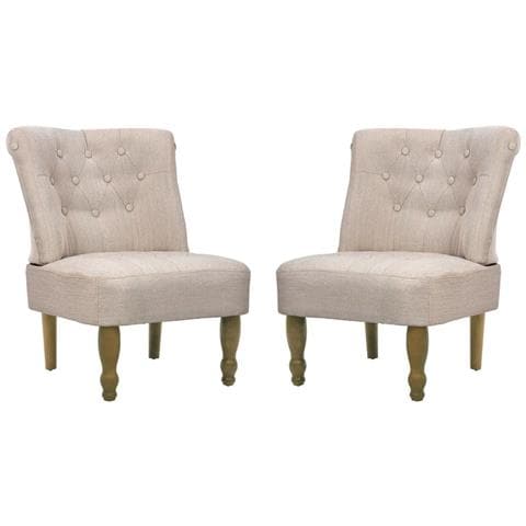 Poltrona Classiche Alla Francese Crema Set Da 2 - Foto 1