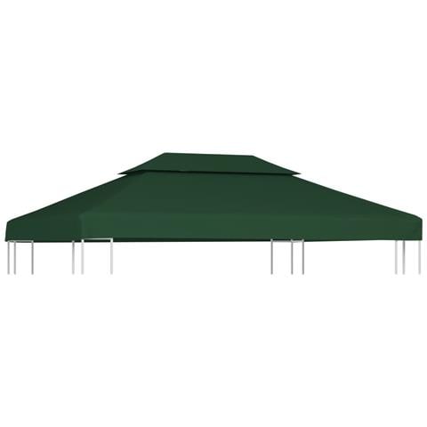 Telo Impermeabile Ricambio per Gazebo 310g / m² Verde 3x4m - Foto 1