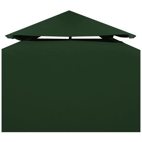 Telo Impermeabile Ricambio per Gazebo 310g / m² Verde 3x4m - Foto 6