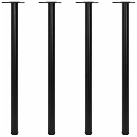 Set 4 Gambe Nere Tavolo Regolabili Con Staffe Triangolari 1100 Mm - Foto 1