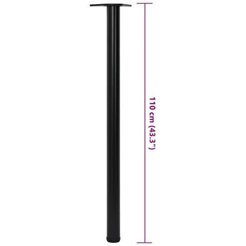 Set 4 Gambe Nere Tavolo Regolabili Con Staffe Triangolari 1100 Mm - Foto 7