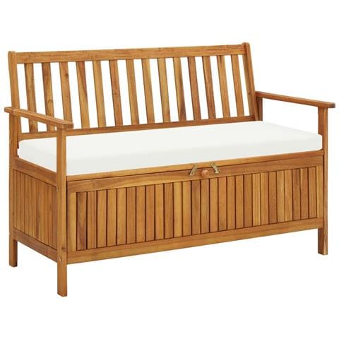 Cassapanca Da Giardino In Legno Massello Di Acacia 120x63x84 Cm - Foto 1