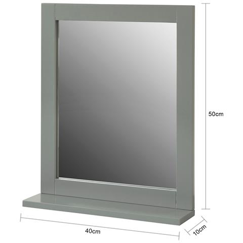 Specchiera Bagno Con Mensole Grigio Specchio L40*a50*p10 Cm, Frg129-sg - Foto 5