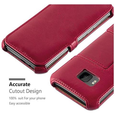 Custodia Compatibile Con Htc One M9 In Rosso Passione - Coperchio Protettivo Senza Chiusura Magnetica Con Funzione Stand E Supporto Per Gli Angoli - Foto 2