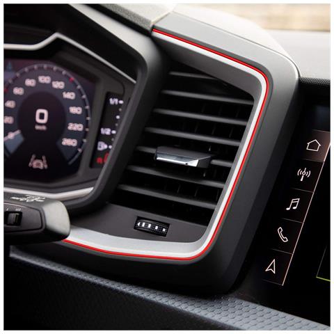 Trim Stripes Profilo A Incastro Per Interni Auto, Rosso, 3 Mm X 3 Mt - Foto 2