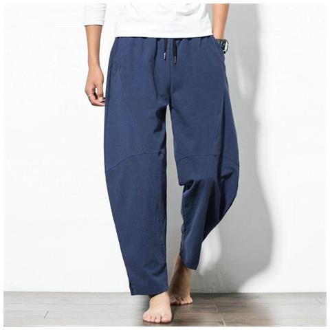 SLOWMOOSE - Pantaloni Lunghi Da Uomo Pantaloni - Pantaloni Da Spiaggia Larghi  Larghi Da Uomo Harlan [ navy / Xl] - ePRICE