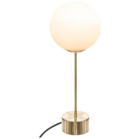 Lampada Da Tavolo Dritta In Metallo - E14 - 40 W - H. 43 Cm - Oro - Foto 1