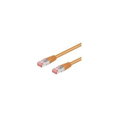 Goobay 95476 CAT 6 Cavo Patch di Rete S/FTP (PiMF), Arancione, 1m Lunghezza