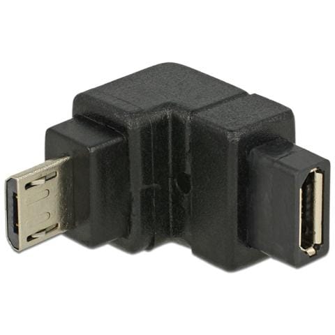 USB2.0Micro-B / USB2.0Micro-B, USB 2.0 Micro-B, USB 2.0 Micro-B, Maschio / femmina, Nero, Oro, Sacchetto di politene - Foto 1