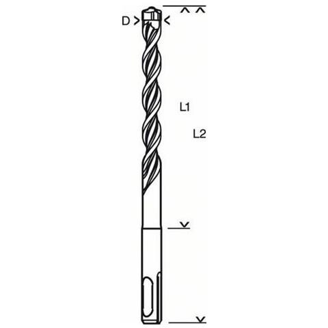 2 608 585 041, Martello perforatore, Cemento, Calcestruzzo duro, Muratura, SDS Plus - Foto 2