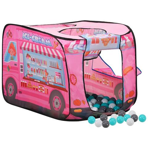 Tenda Da Gioco Per Bambini Rosa Con 250 Palline 70x112x70 Cm - Foto 10