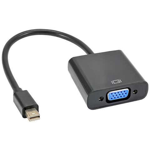AK-AD-39 cavo e adattatore video 0,15 m Mini DisplayPort VGA (D-Sub) Nero - Foto 1