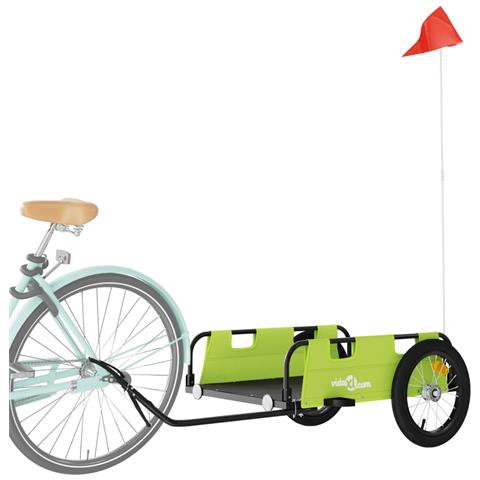 Rimorchio Per Bici Da Carico Verde In Tessuto Oxford E Ferro - Foto 2