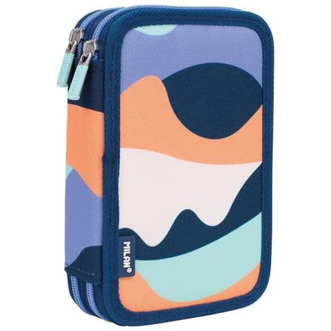 Astuccio Doppio Milan The Fun Azzurro (19,5 X 13 X 5 Cm) - Foto 1