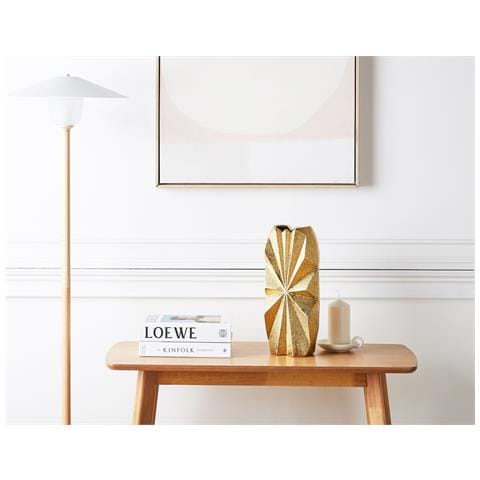 Vaso Decorativo Aelia Gres Porcellanato 37 Cm Oro - Foto 1
