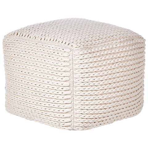 Pouf Daman Cotone Beige Chiaro - Foto 2