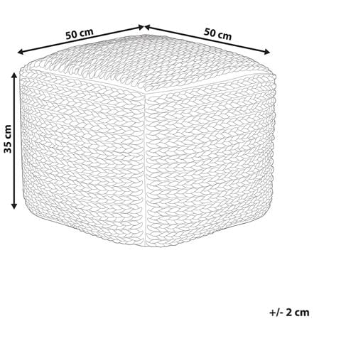 Pouf Daman Cotone Beige Chiaro - Foto 7