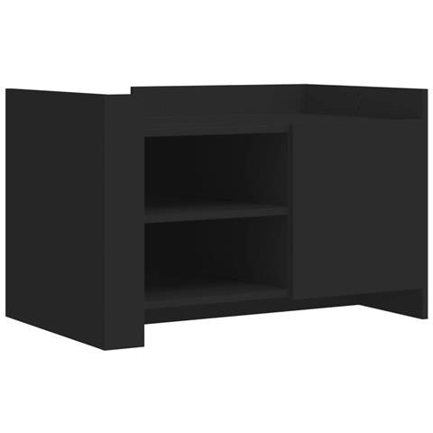Tavolino Da Salotto Nero 80x50x50 Cm In Legno Multistrato - Foto 2