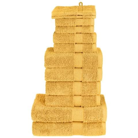 Set ASciugamani SOLUND 12 pz Oro 600 gsm - Foto 1