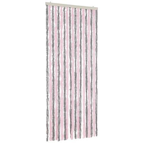 Tenda Antimosche Grigio Argento E Rosa 56x185 Cm In Ciniglia - Foto 2