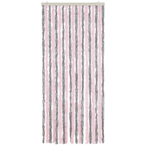 Tenda Antimosche Grigio Argento E Rosa 56x185 Cm In Ciniglia - Foto 3