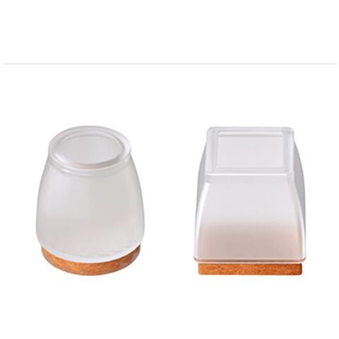 Coprigambe Trasparenti Per Sedie - Confezione Da 8 Lightbrown M Piazza - Foto 2