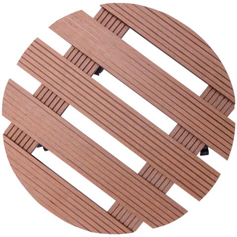 Carrelli Porta Piante 4 Pz Marroni 30x7,5 Cm Wpc - Foto 3