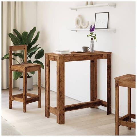 Tavolo Da Bar Legno Antico 102x50x103,5 Cm In Legno Multistrato - Foto 3