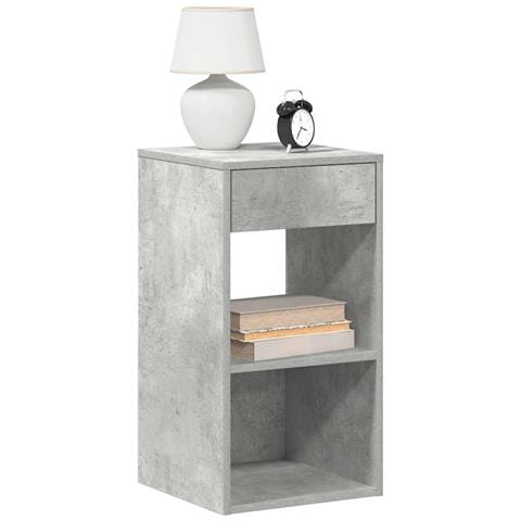 Comodini Con Cassetto 2 Pz Grigio Cemento 35x34x66,5 Cm - Foto 1