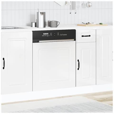 Pannello Lavastoviglie Kalmar Bianco Lucido 60x1,5x67 Cm - Foto 3