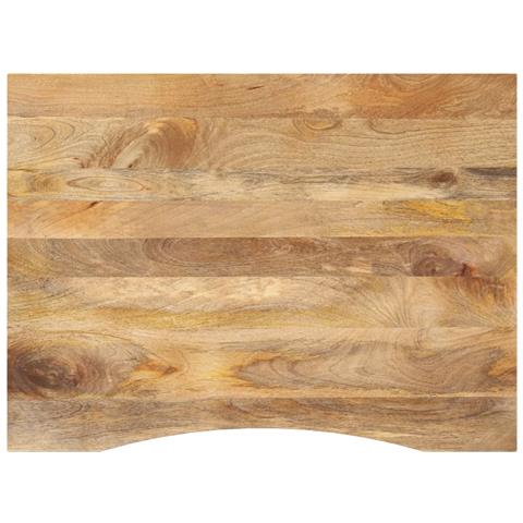 Piano Scrivania Con Curva 110x80x2,5cm Massello Grezzo Di Mango - Foto 1
