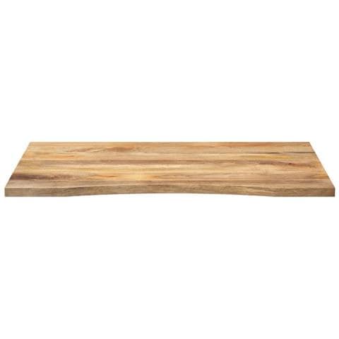Piano Scrivania Con Curva 110x80x2,5cm Massello Grezzo Di Mango - Foto 3